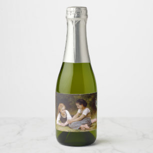 Les Noisettes: Young Girls Collecting Hazelnuts Sparkling Wine Label