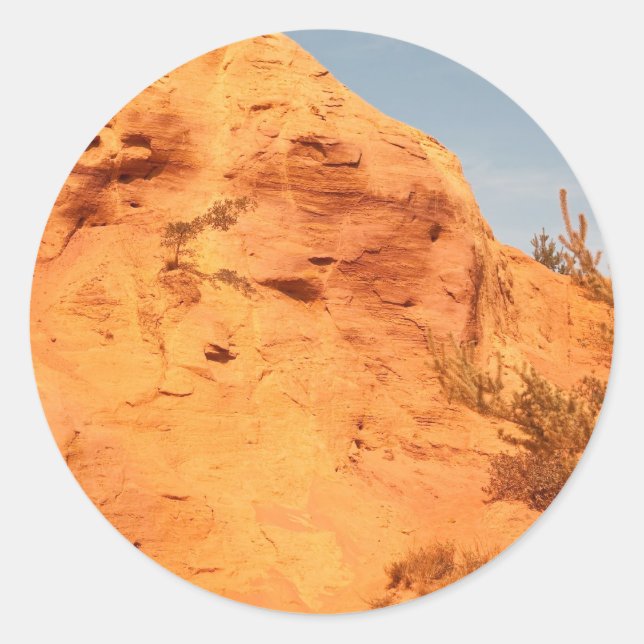 Les Ocres du Roussillon Classic Round Sticker (Front)