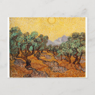 Les oliviers de Vincent Van Gogh (Olives trees) Postcard