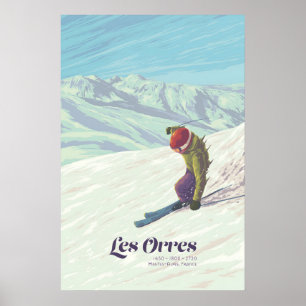 Les Orres France Ski Resort Poster