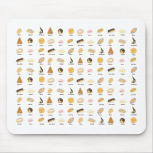 Les Pâtisserie Françaises watercolor Mouse Mat