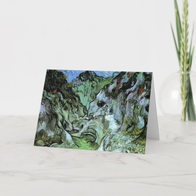 Les Peiroulets Ravine by Vincent van Gogh Card (Front)