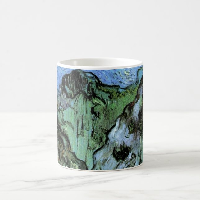 Les Peiroulets Ravine by Vincent van Gogh Coffee Mug (Center)