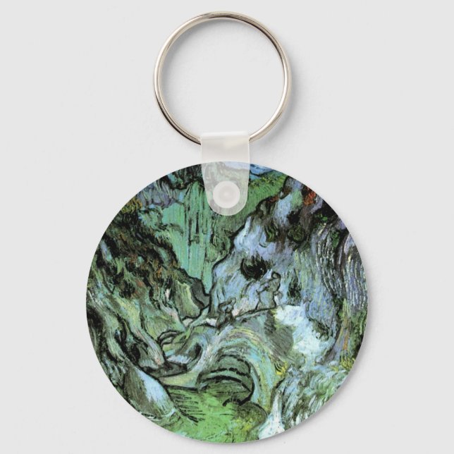 Les Peiroulets Ravine by Vincent van Gogh Key Ring (Front)