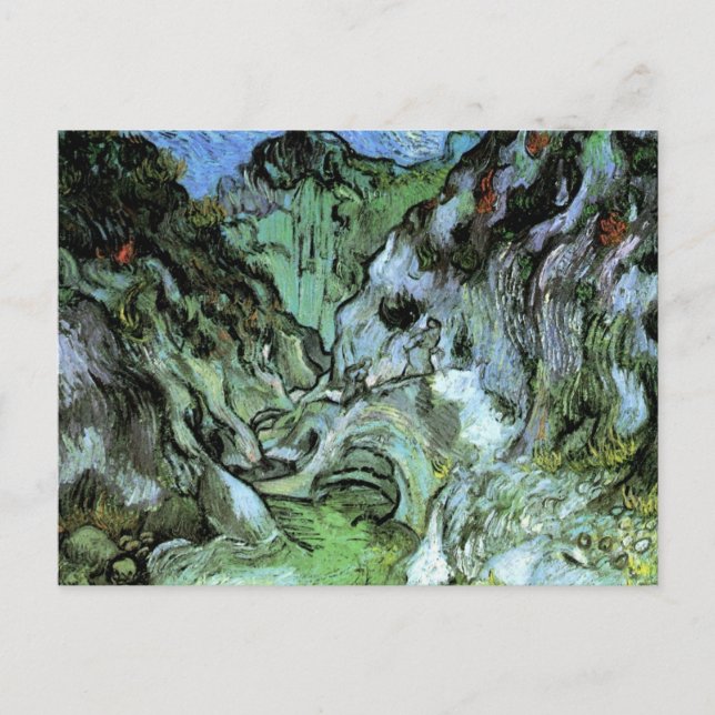 Les Peiroulets Ravine by Vincent van Gogh Postcard (Front)