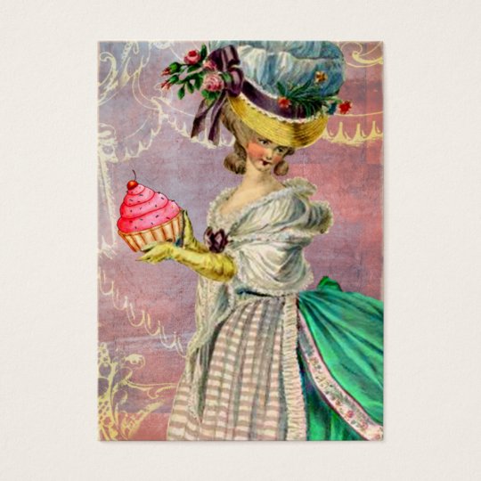 Les Petits Gateaux Marie Antoinette Cupcake & Bird Business Card