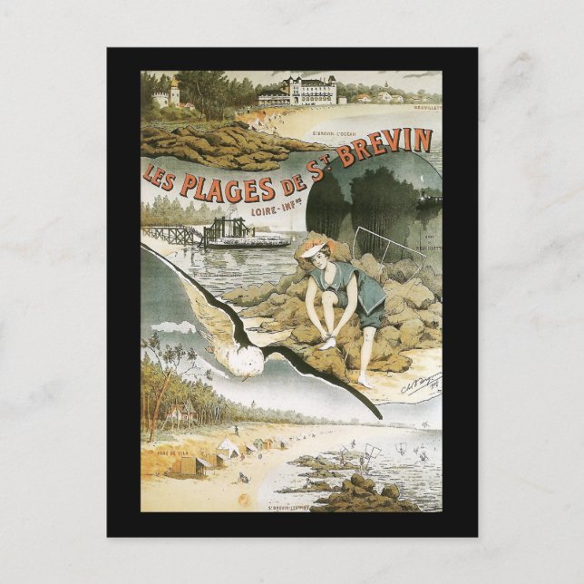 les plages de saint brevin postcard (Front)