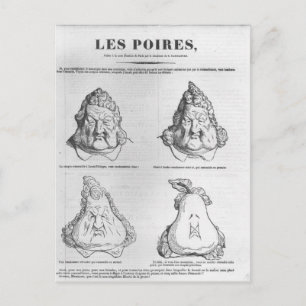 Les Poires, caricature of King Louis-Philippe Postcard