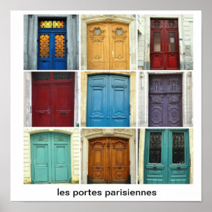 les portes parisiennes - Parisian Doors Poster