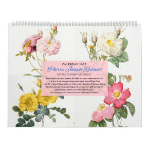 Les Roses - Redouté - Calendar 2027