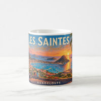 Les Saintes Guadeloupe Sunset Vintage Travel Postc