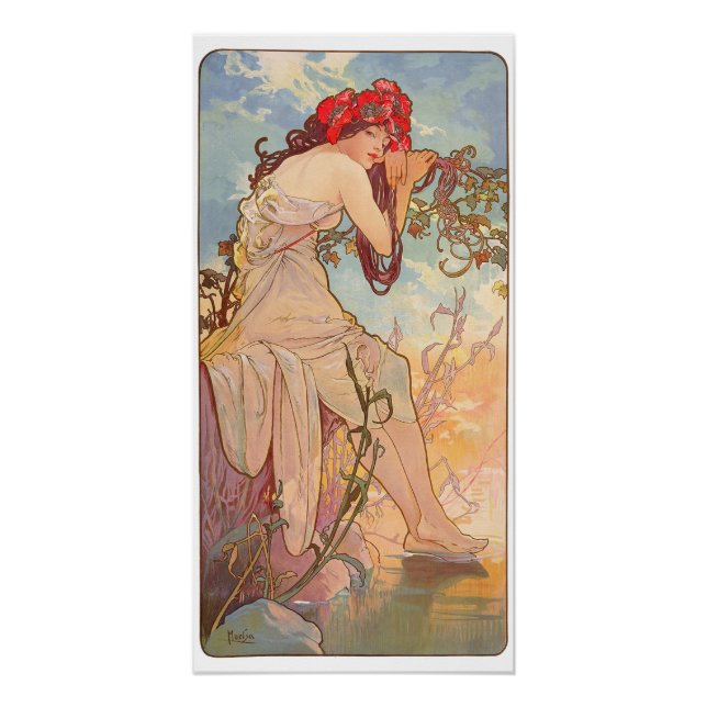 Les Saisons Lete - 1896 - Alphonse Mucha Poster (Front)