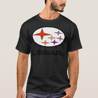 Lesbaru - Lesbian Car Logo Sticker  T-Shirt