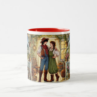 Lesbian 10 of Pentacles Two-Tone Coffee Mug