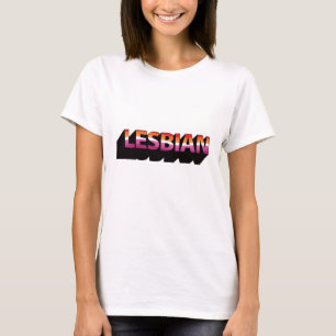 LESBIAN 3D Flag T-Shirt