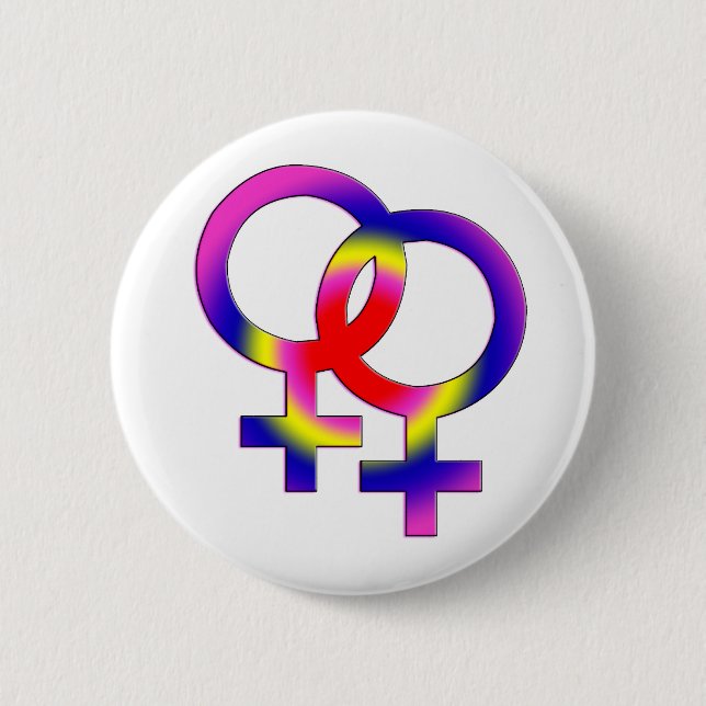 lesbian 6 cm round badge (Front)