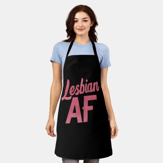 Lesbian AF Flower LGBT Pride Gay Love Parade Apron (Worn)