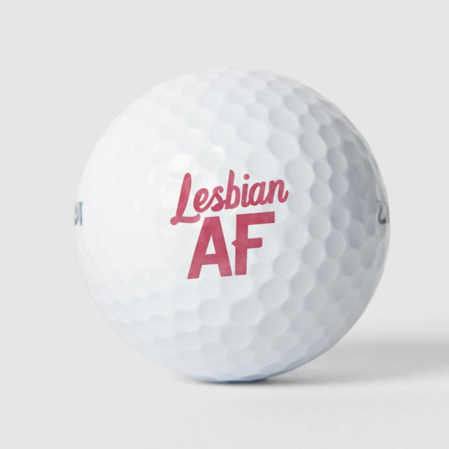Lesbian AF Flower LGBT Pride Gay Love Parade Golf Balls (Front)