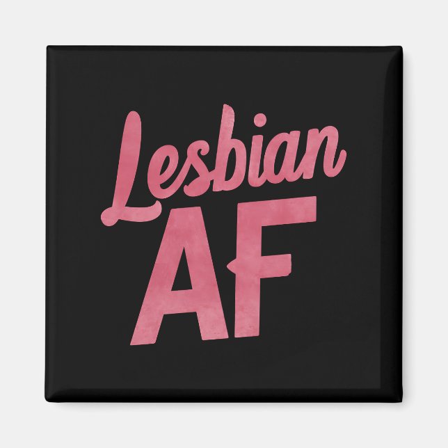 Lesbian AF Flower LGBT Pride Gay Love Parade Magnet (Front)