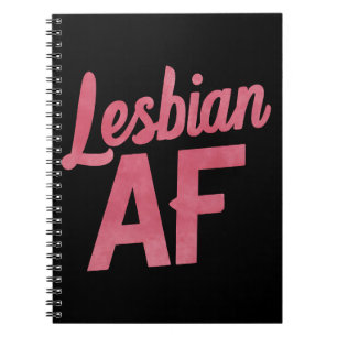 Lesbian AF Flower LGBT Pride Gay Love Parade Notebook