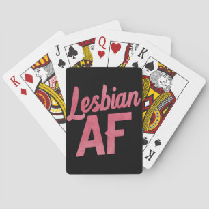 Lesbian AF Flower LGBT Pride Gay Love Parade Playing Cards