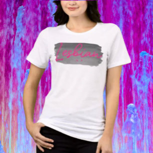 Lesbian AF Lipstick Pink Tri-Blend Shirt