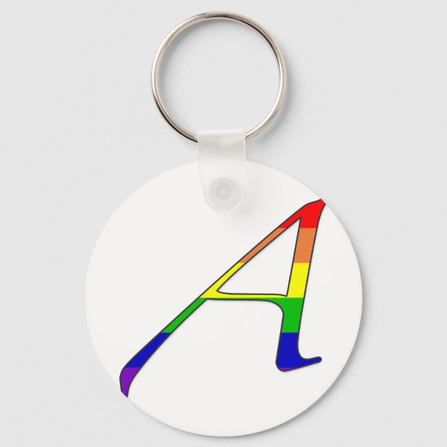 Lesbian and Gay Pride "Scarlet" Letter A Key Ring (Front)