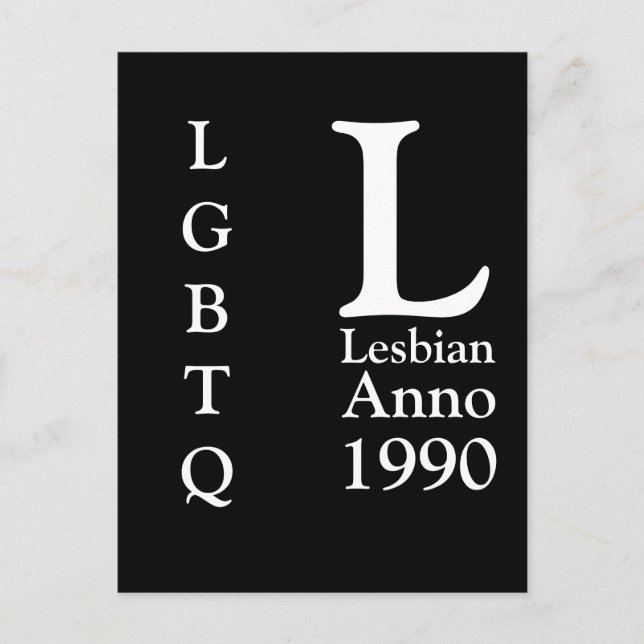 Lesbian Anno ???? | Lesbian Pride Postcard (Front)