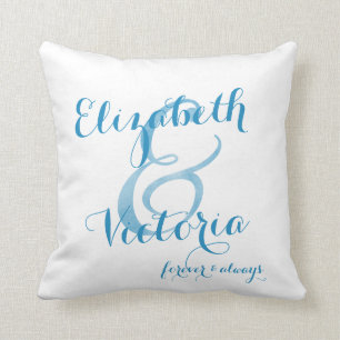 Lesbian Blue Hold Me Tight Personalised Cushion