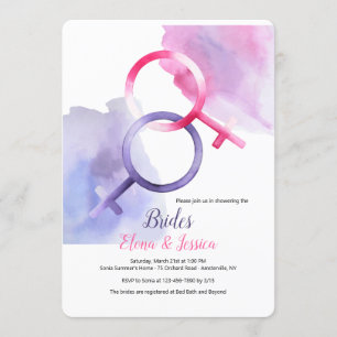 Lesbian Bridal Shower Invitation