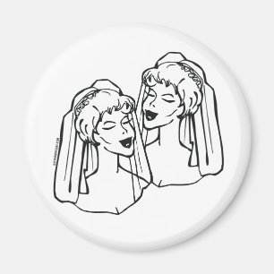 Lesbian Brides Gay Wedding Favours Magnet