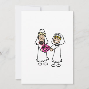 Lesbian Brides In Love Invitation