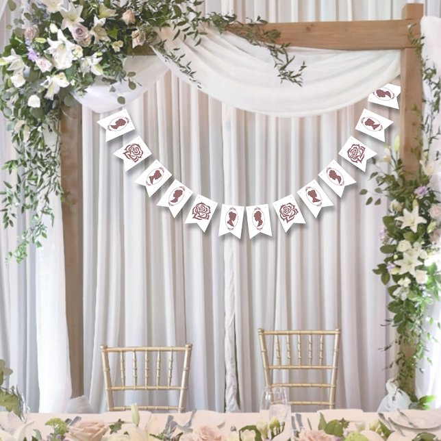 Lesbian Brides Regency Pink Roses Bunting (Creator Uploaded)