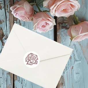 Lesbian Brides Regency Pink Roses Classic Round Sticker