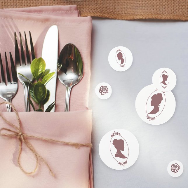 Lesbian Brides Regency Pink Roses Confetti (Creator Uploaded)