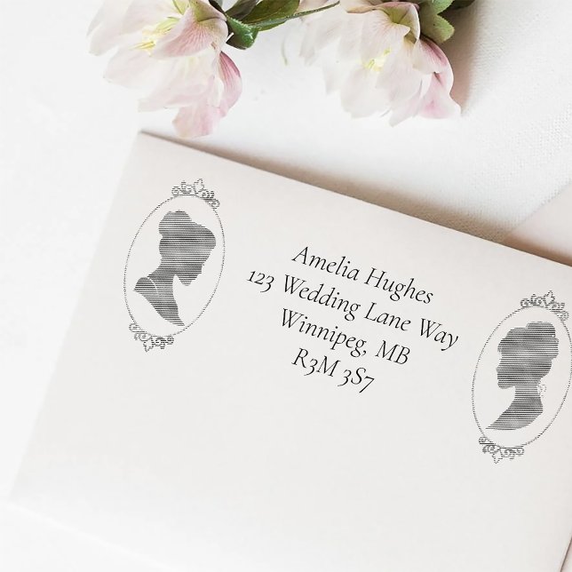 Lesbian Brides Regency Pink Roses Self-inking Stamp (Creator Uploaded)