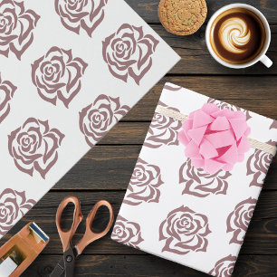 Lesbian Brides Regency Pink Roses Wrapping Paper