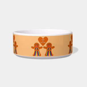 Lesbian Christmas Gingerbread Ladies Couple  Bowl