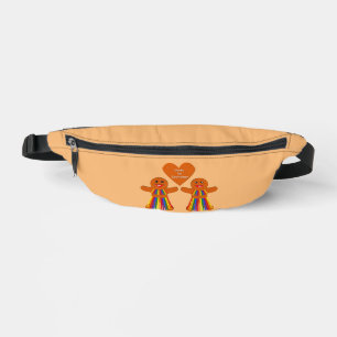 Lesbian Christmas Gingerbread Ladies Couple Bum Bags