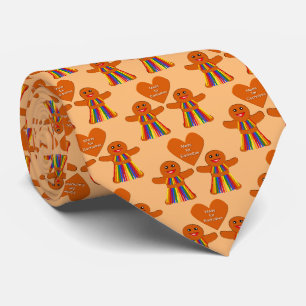 Lesbian Christmas Gingerbread Ladies Couple  Tie