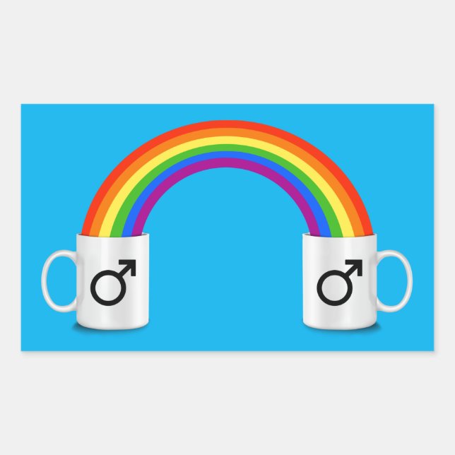 Lesbian Coffee Date T-Shirt Rectangular Sticker (Front)