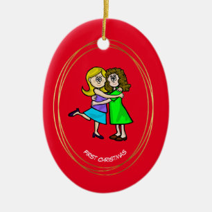 Lesbian Couple First Christmas Ornament