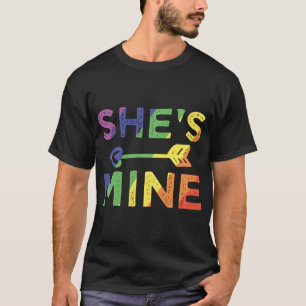 Lesbian Couple Gifts She's Mine Matching LGBT Prid T-Shirt