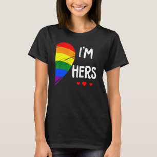 Lesbian Couple Heart I'm Hers Matching Gay Lgbt Pr T-Shirt