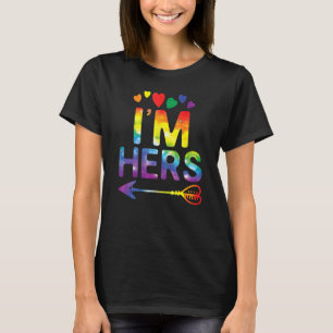 Lesbian Couple  I'm Hers Matching Lgbt Pride T-Shirt