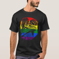 Lesbian Couple LGBT Pride Skeletons Kissing Valent