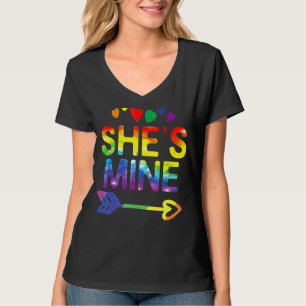 Lesbian Couple She's Mine Matching Lgbt Pride 1 T-Shirt