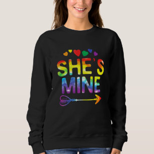 Lesbian Couple Shes Mine Matching Lgbt Pride Sweatshirt