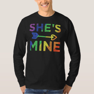 Lesbian Couple She's Mine Matching Lgbt Pride T-Shirt