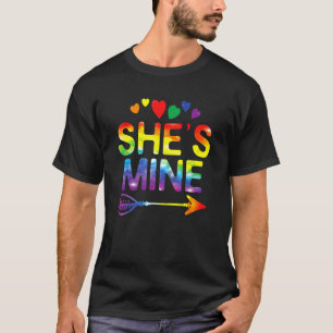 Lesbian Couple  She's Mine Matching Lgbt Pride T-Shirt